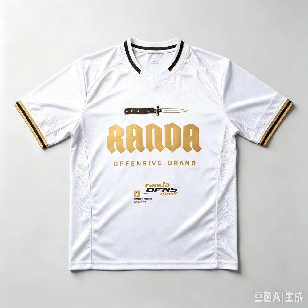 Maillot de football Hip Hop RANDA OFFENSIVE, T-shirt imprimé graphique, col en V, manches courtes, streetwear, t-shirt en maille sportive, hauts décontractés unisexe