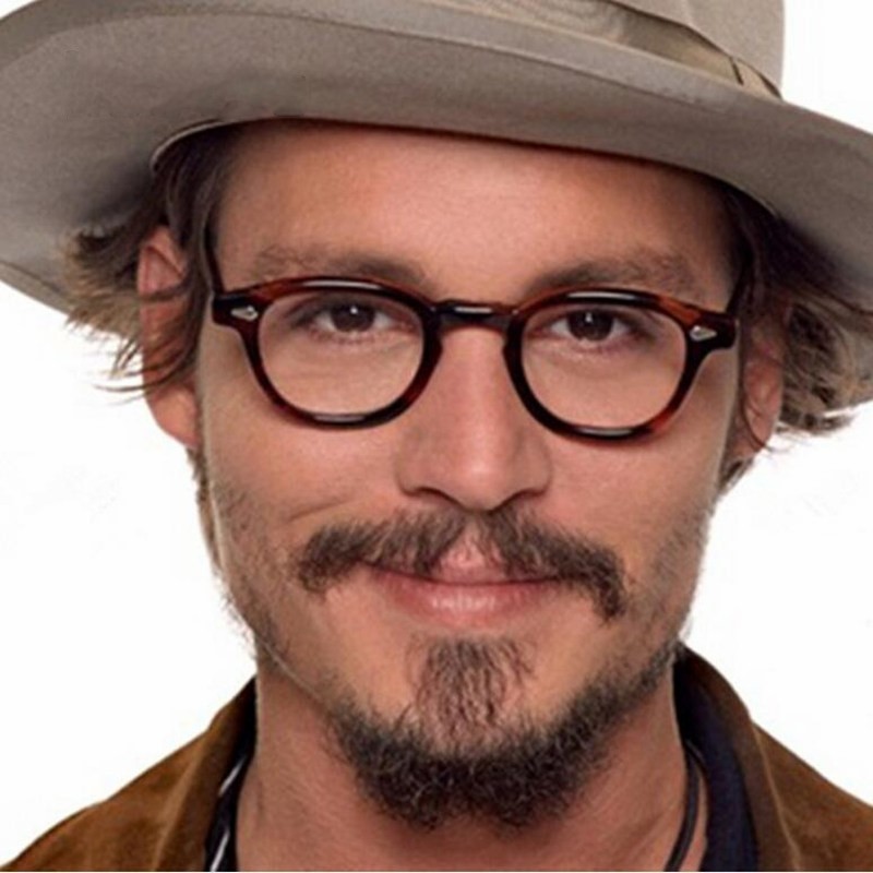 Johnny Depp lunettes hommes monture de lunettes Lemtosh Style lunettes lentille transparente marque concepteur ordinateur mâle rond Vintage