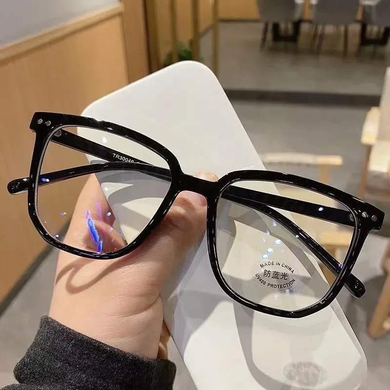 Lunettes anti-lumière bleue pour hommes et femmes, lunettes optiques noires, lunettes d'ordinateur, lunettes