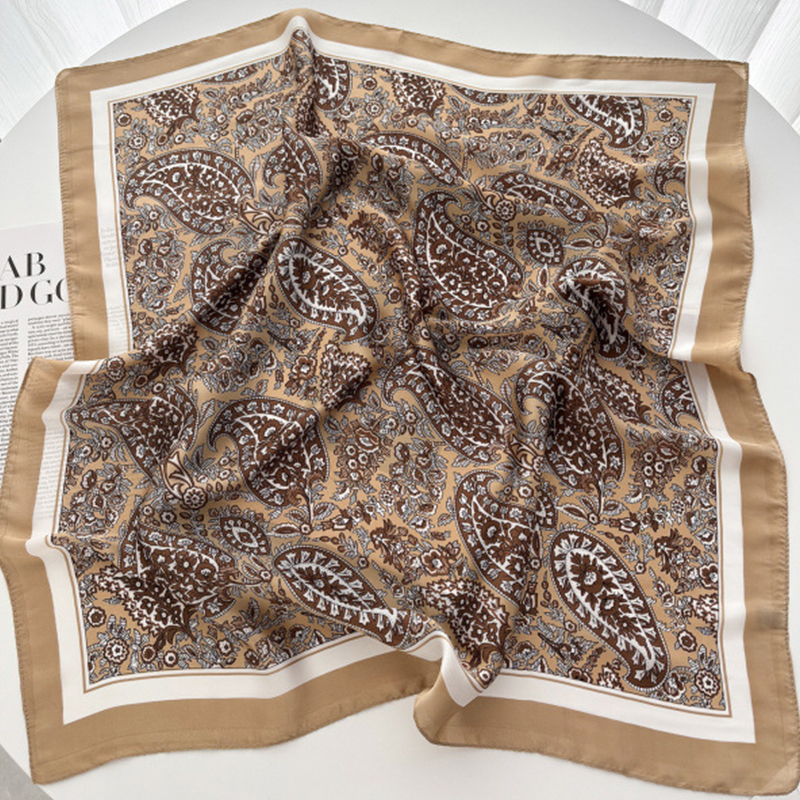 Foulard de luxe en soie pour femme, bandeau design, foulard carré en satin, ruban, écharpe de poignet pour femme