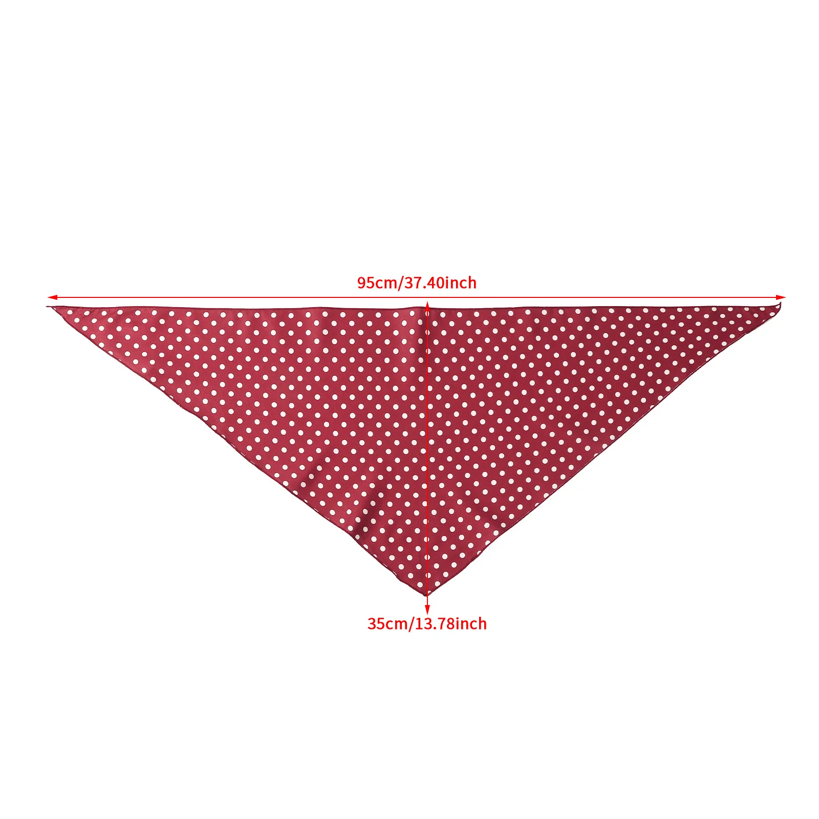 Bandana vintage rouge à pois, foulard triangulaire pour femmes, accessoires pour cheveux, foulard triangulaire bohème, bandeau rétro pour cheveux