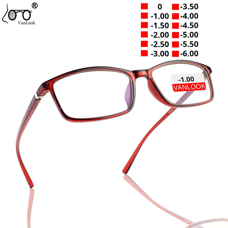 VANLOOK – lunettes de myopie pour femmes et hommes, monture dioptrie optique transparente, à la mode, 1-1.5 -6.00