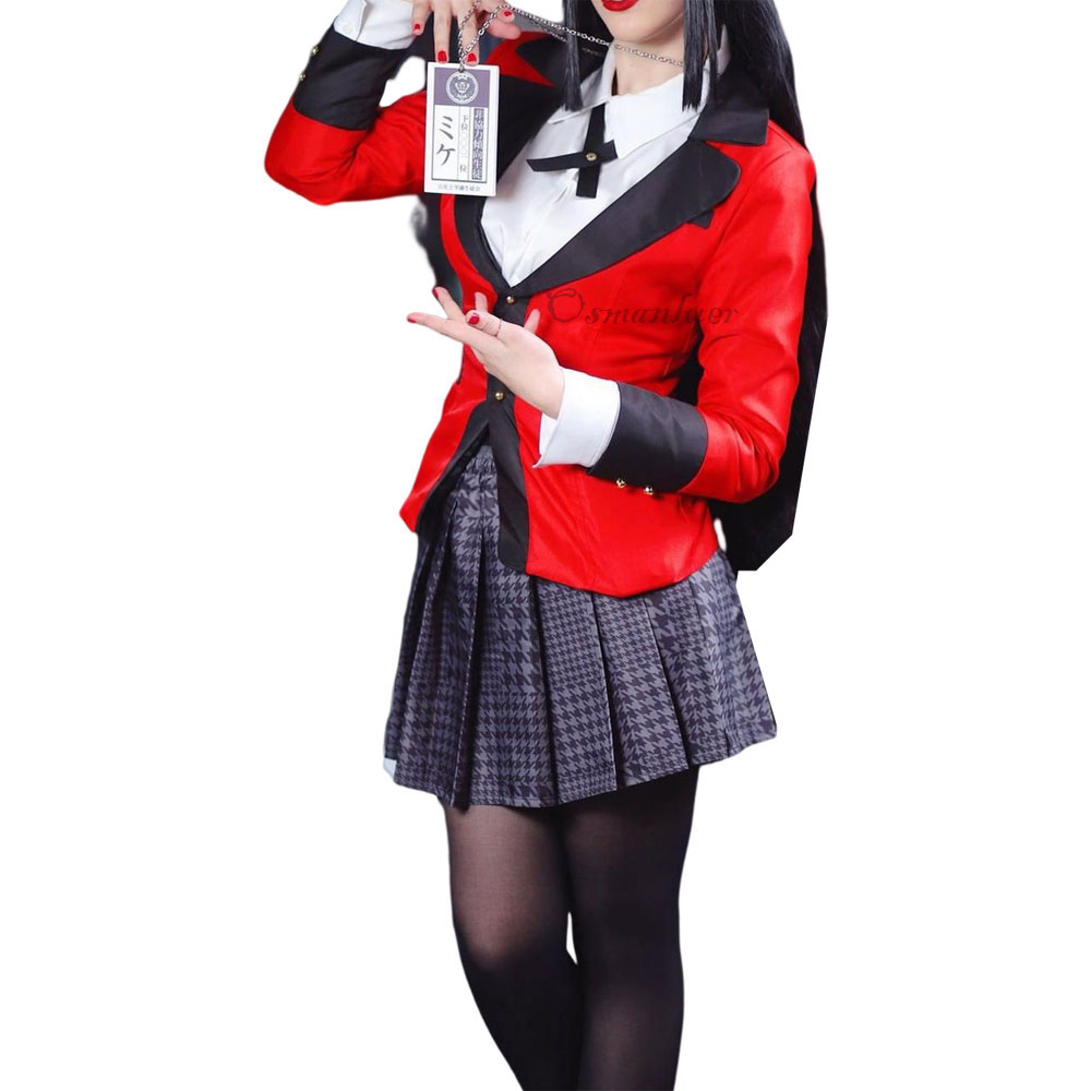 Uniforme scolaire pour filles et femmes, Anime Kakegurui Cosplay Jabami Momobami Kirari Yumemite, tenues robe JK
