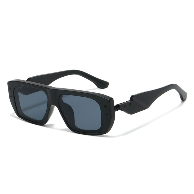 Lunettes de soleil carrées de luxe pour hommes, verres plats UV400, lunettes de soleil pour femmes, marque de créateur, tendance, élégance, anti-lumière bleue
