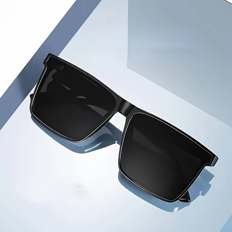 Lunettes carrées noires simples à la mode, unisexe, pour voyage en plein air, conduite, accessoire de photographie, montures optiques élégantes pour hommes et femmes
