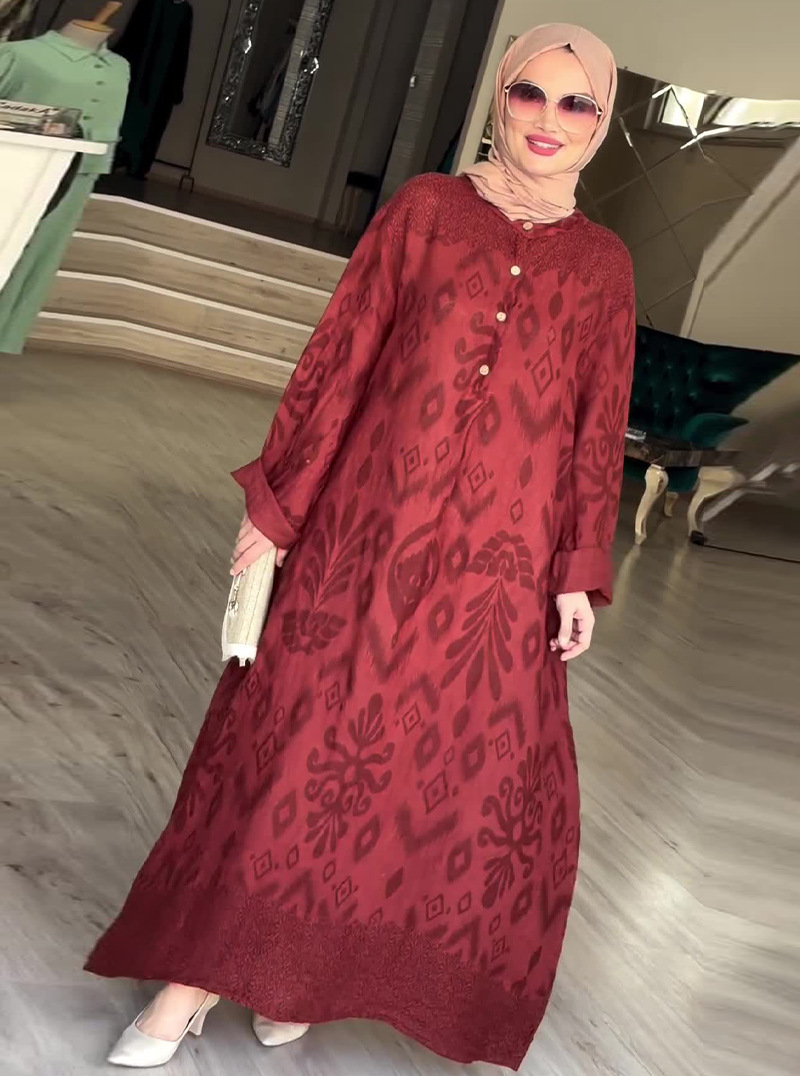 Ramadan Eid femmes musulmanes Robe imprimée Jalabiya arabe longue Robe Abaya dubaï saoudien robes maroc caftan Abayas robes modestes