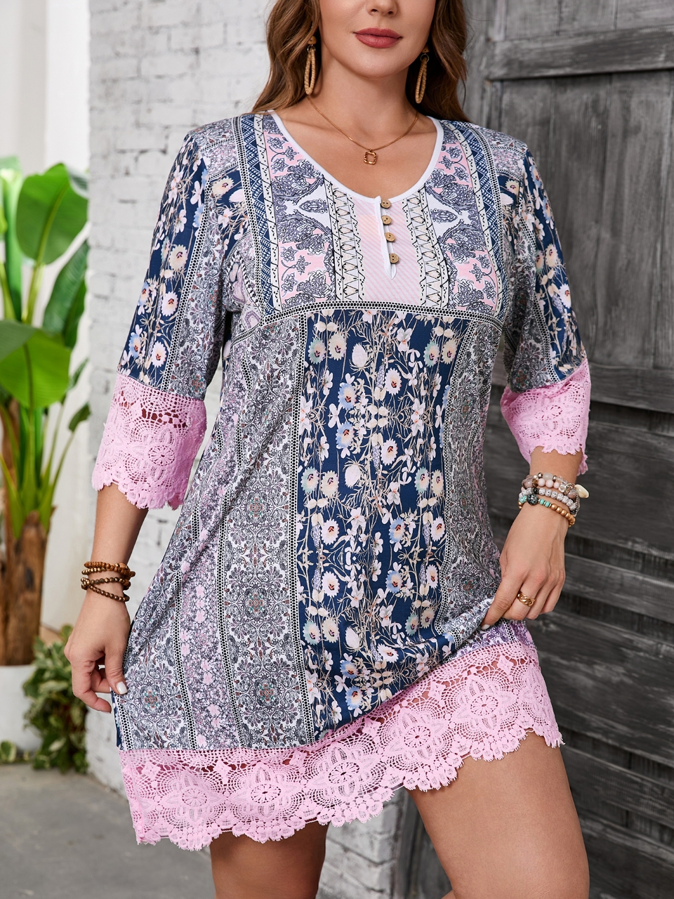Grande taille mode femmes élégantes robe ample tenue décontractée femmes robe imprimée nouveau tempérament