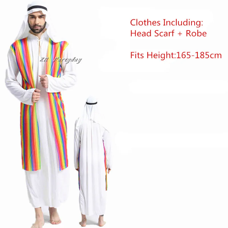 Robe de Cosplay Arabe du Moyen-Orient pour Homme et Femme, Vêtements de Carnaval pour Adulte, Décoration de ixd'Halloween