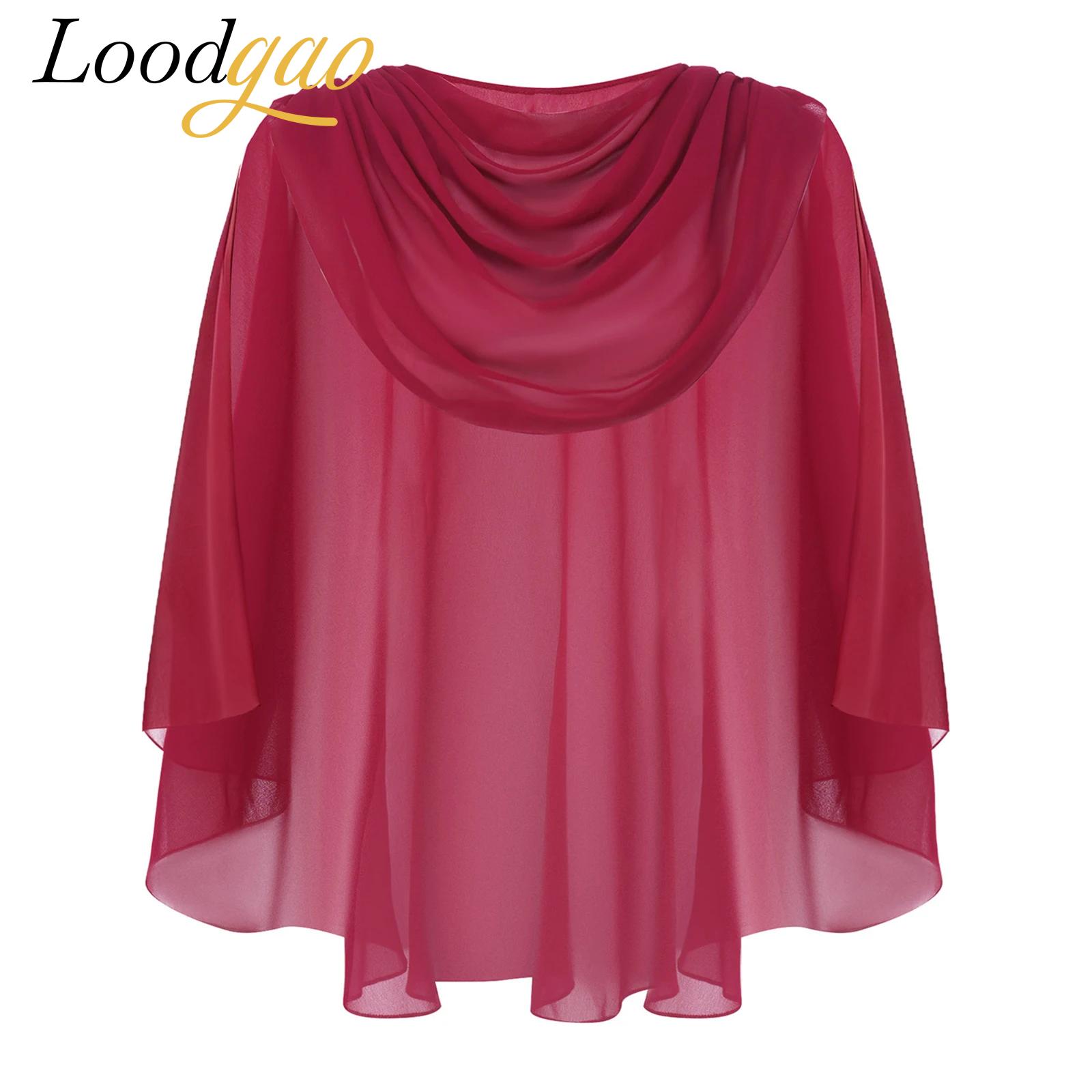 Châles et étoles à col drapé pour femmes, couvre-épaules élégants, capes de soirée en mousseline, accessoires de robe pour mariage et cocktail
