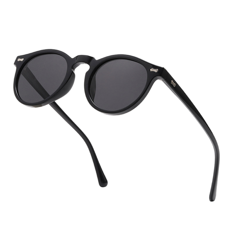 Lunettes de soleil rondes rétro pour hommes et femmes, petites lunettes de soleil polarisées à la mode pour hommes et femmes, nuances littéraires Vintage, lunettes de conduite