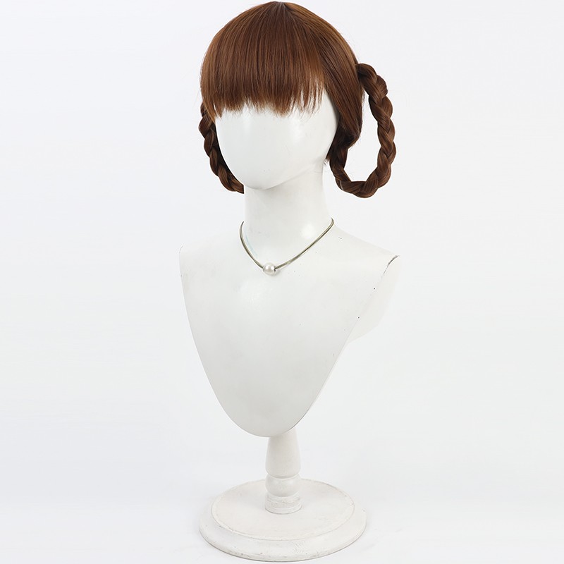 Perruque de Cosplay synthétique Xiaolan, Anime The Apothecary Diaries, chignons tressés bruns, cheveux résistants à la chaleur pour femmes et filles