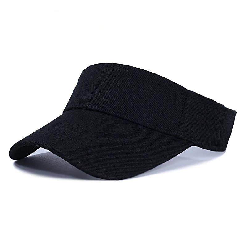 Chapeaux de soleil d'été en coton pour hommes et femmes, visière réglable, protection UV, haut africain solide, sport, tennis, golf, course à pied, crème solaire, casquette de baseball