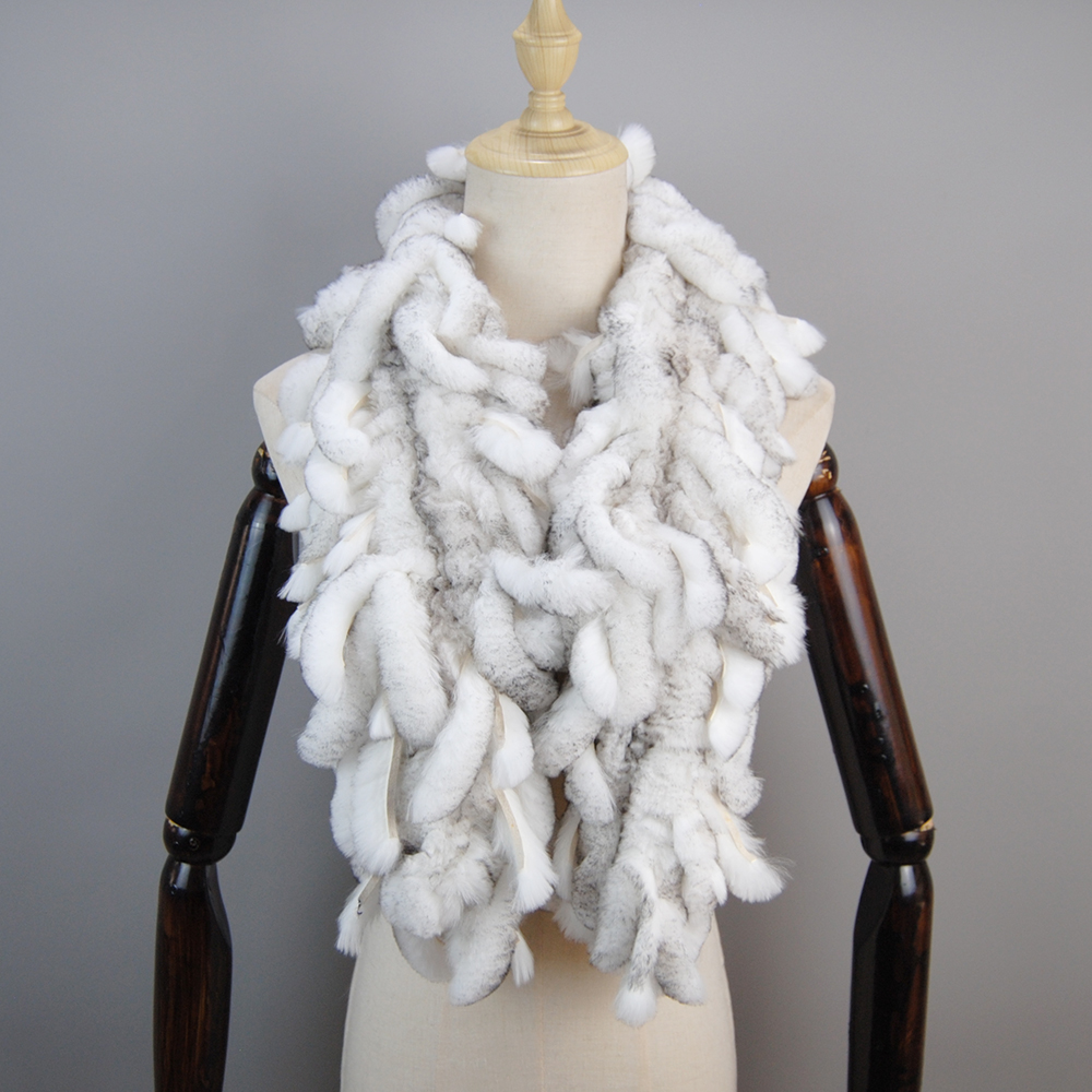 Écharpe en fourrure de lapin Rex rouge pour femme, collection hiver 2026, avec pompons, chaude, douce, en fourrure naturelle, de haute qualité, cache-cou tendance pour femme
