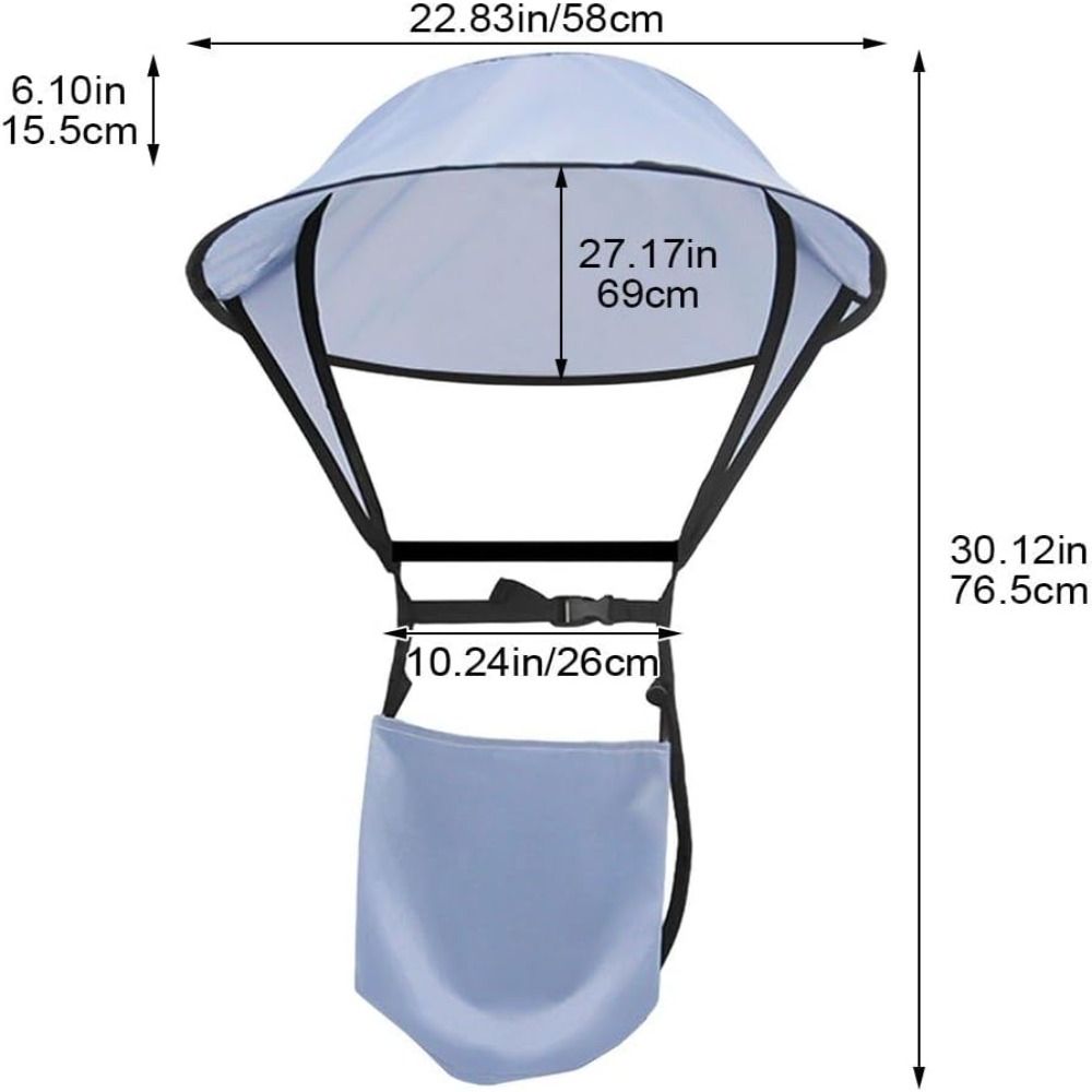 Chapeau de prière portable de haute qualité, pliable, en polyester, type parapluie, facile à utiliser, léger, pare-soleil, couvre-chef pour l'extérieur