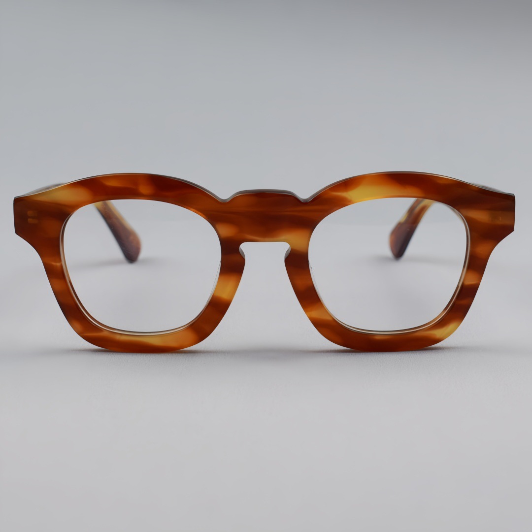 Monture de lunettes ronde givrée rétro, monture complète, exquise, polyvalente, unisexe, nouveau style pour hommes et femmes