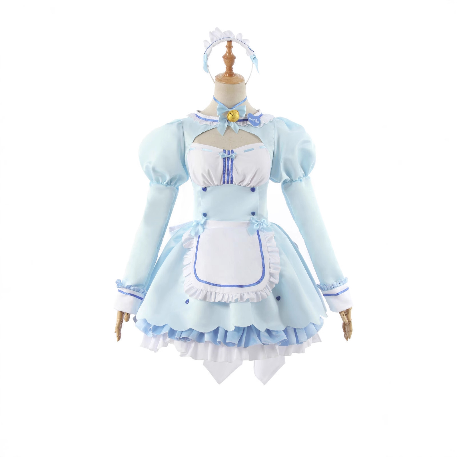 Costume de cosplay Chocola Nekopara, tenue de demoiselle d'honneur chat, costume de lolita rose et bleu, costumes d'Halloween
