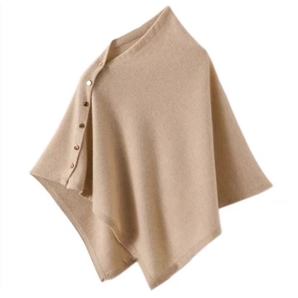 Nouveau châle pashmina épais à boutons, poncho tricoté irrégulier chaud et décontracté, idéal pour l'automne et l'hiver