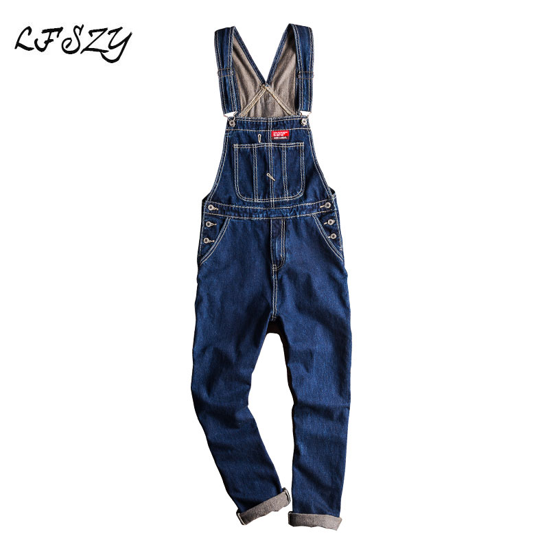 Jeans Homme Nouvelle Version Coréenne Modis de Combinaisons de Travail, Salopette Homme en Denim Bleu, Plusieurs Tailles S-XXL