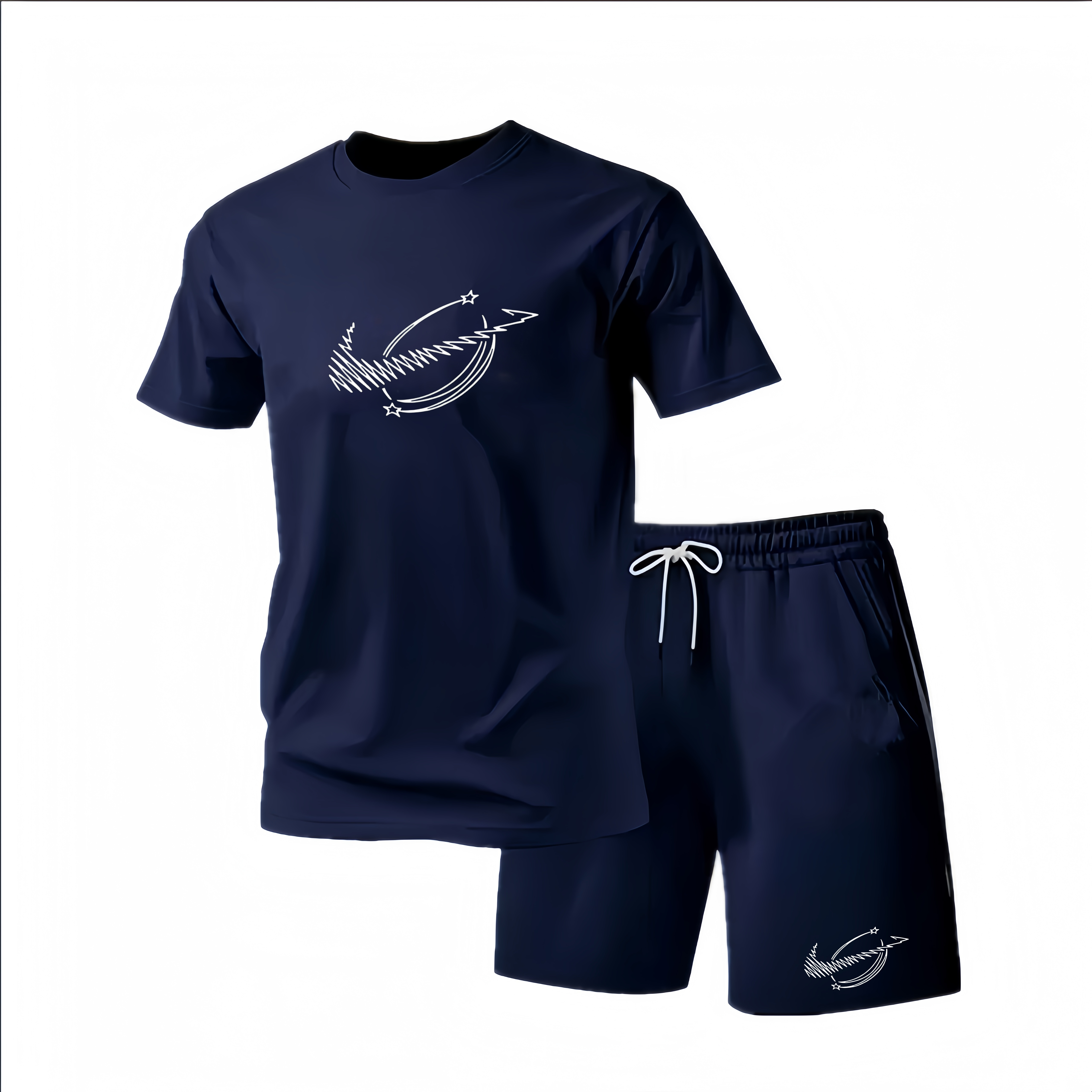 Nouvel ensemble de vêtements de sport d'été pour hommes, t-shirt à manches courtes et short, deux pièces, respirant et à séchage rapide, vêtement décontracté.