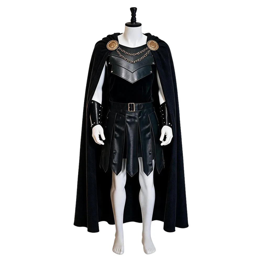 Costume de cosplay d’Agamemnon d’« L’Odyssée » pour hommes adultes, ensemble complet comprenant l’uniforme et la cape, idéal pour Halloween, les carnavals et les jeux de rôle.