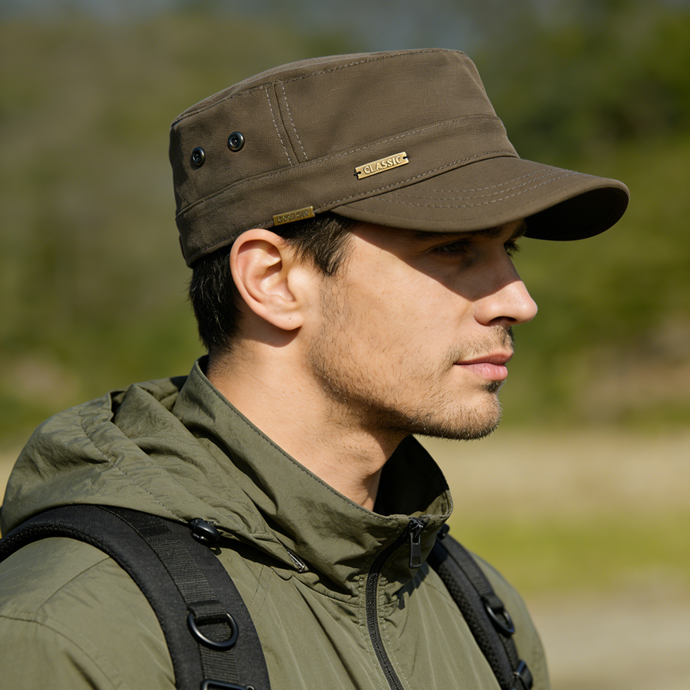 Casquettes militaires quatre saisons pour hommes et femmes, style décontracté, design unique, chapeau plat vintage