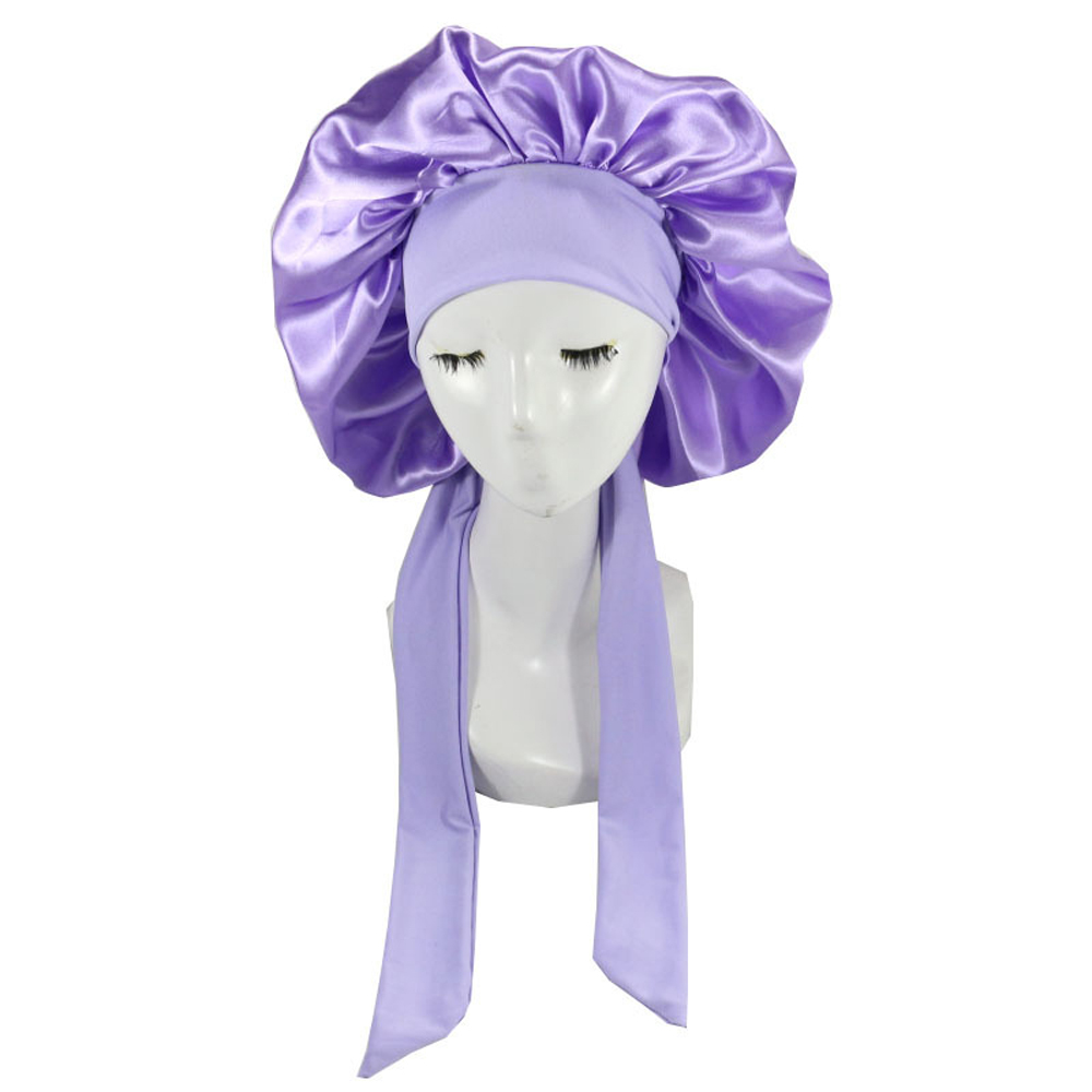 Nouveau bonnet de cheveux en Satin pour dormir, Invisible, plat, Imitation soie, rond, soins capillaires pour femmes, couvre-chef, bouton de réglage de cérémonie, chapeau de nuit