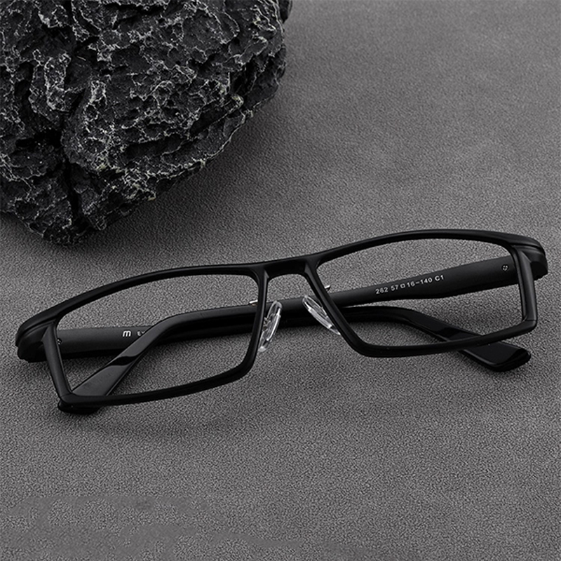 Marque Design pleine jante titane TR90 optique Prescription lunettes cadre Flexible ressort charnière affaires hommes lunettes Spectacle