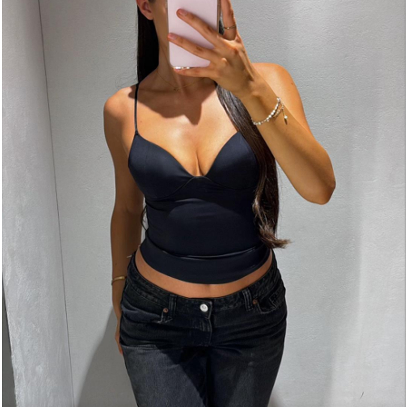 MUJER Sexy haut Corset femmes dos nu soutien-gorge haut court femme réservoirs & Camis hauts pour femmes sans manches Bustier hauts femmes Camisole