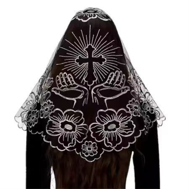 Nouveau foulard brodé best-seller noir, blanc, argent, or pour femme, idéal au quotidien et pour les séances photo