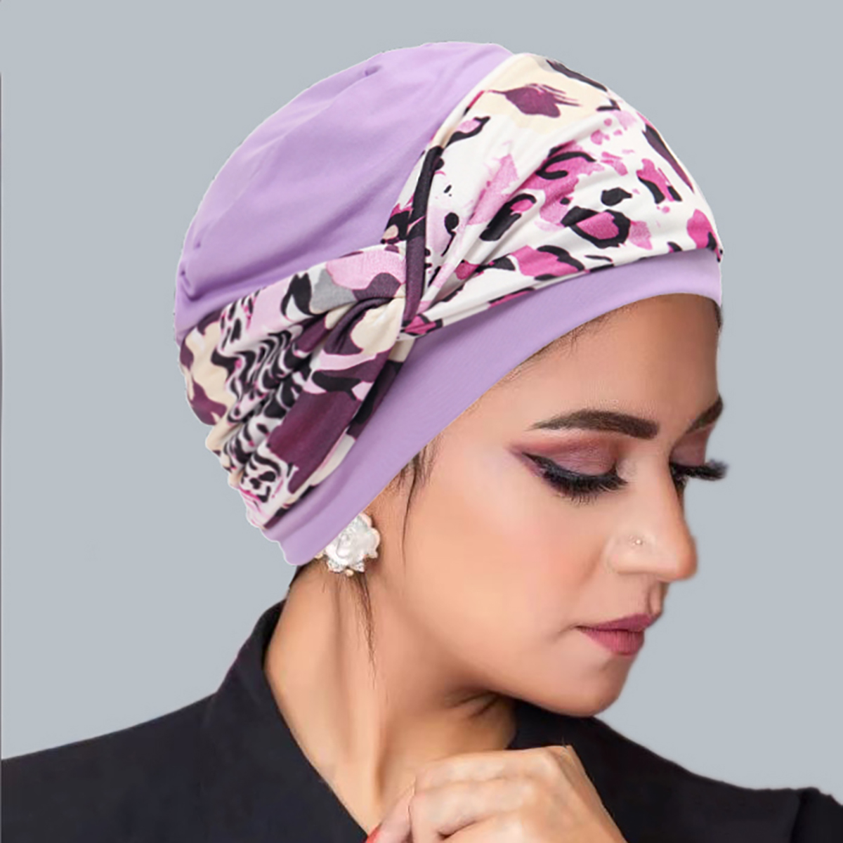 Nouveau Hijab pour femme, Bonnet chimio, Turban musulman, Bonnet, Foulard indien, Chapeau pour perte de cheveux, avec motif torsadé et noué, extensible