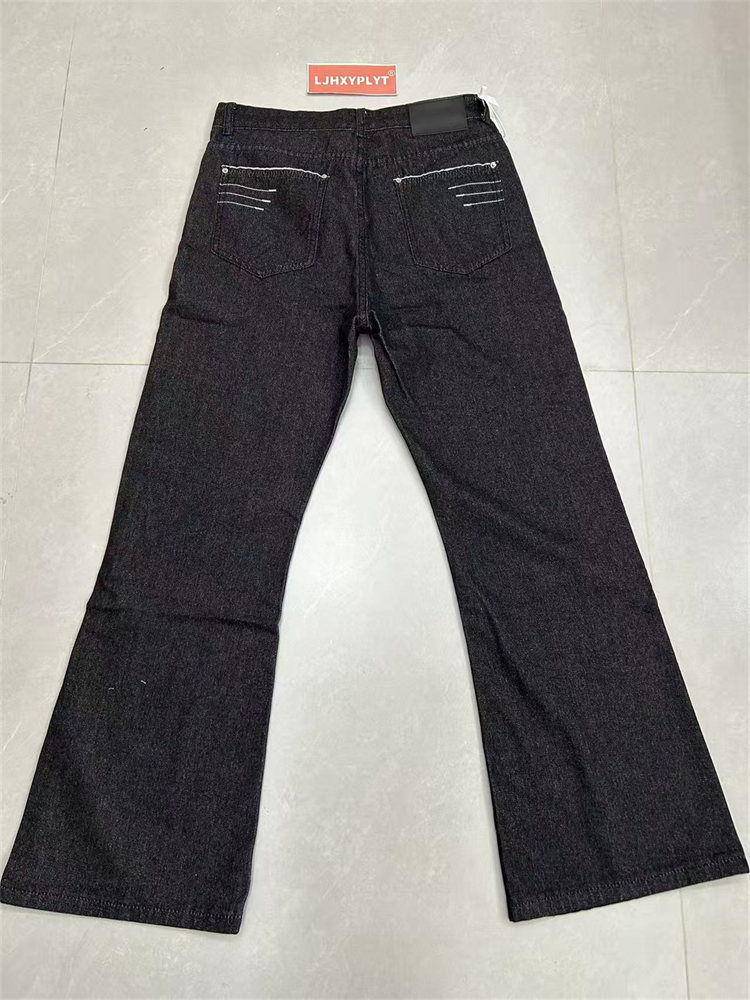 Jean noir style minimaliste pour homme, pantalon unisexe d'été, coupe large, décontracté, taille haute, style Y2K, pour jeune homme