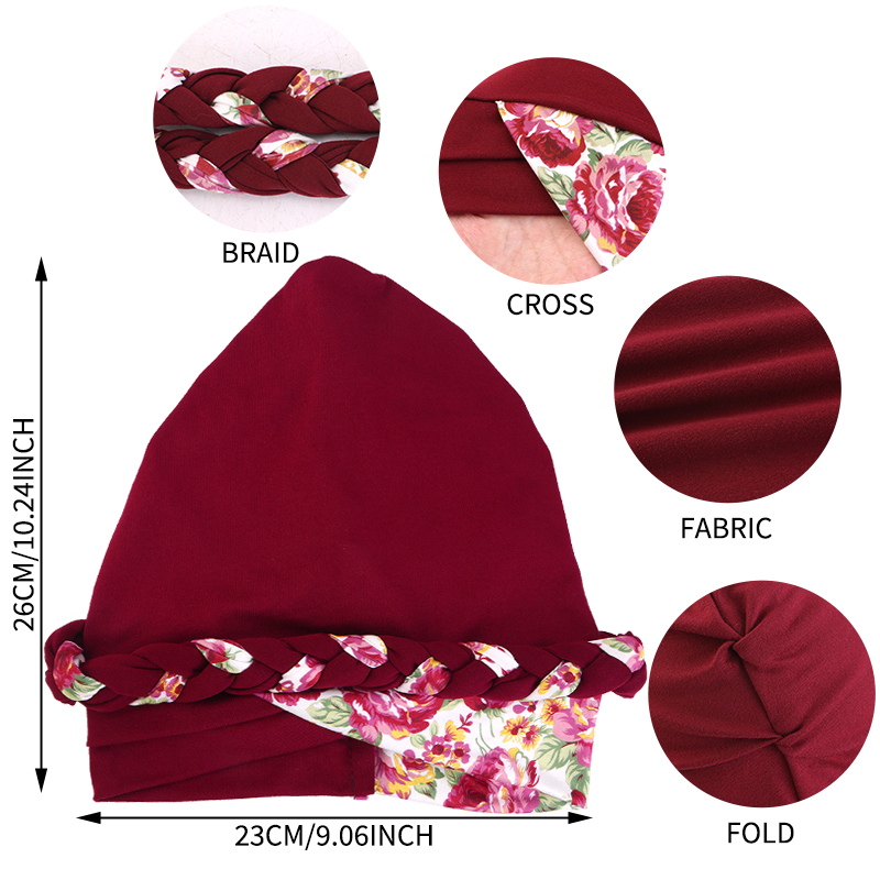 Turban musulman tendance imprimé pour femme, bonnet intérieur islamique, foulard hijab pour femme, couvre-tête, foulard hijab
