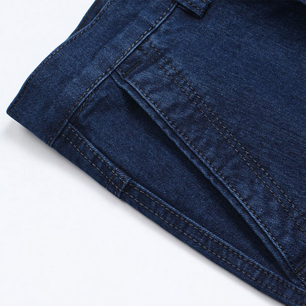 Nouveauté jean extensible pour hommes printemps automne mâle décontracté haute qualité coton coupe régulière Denim pantalon bleu foncé Baggy pantalon
