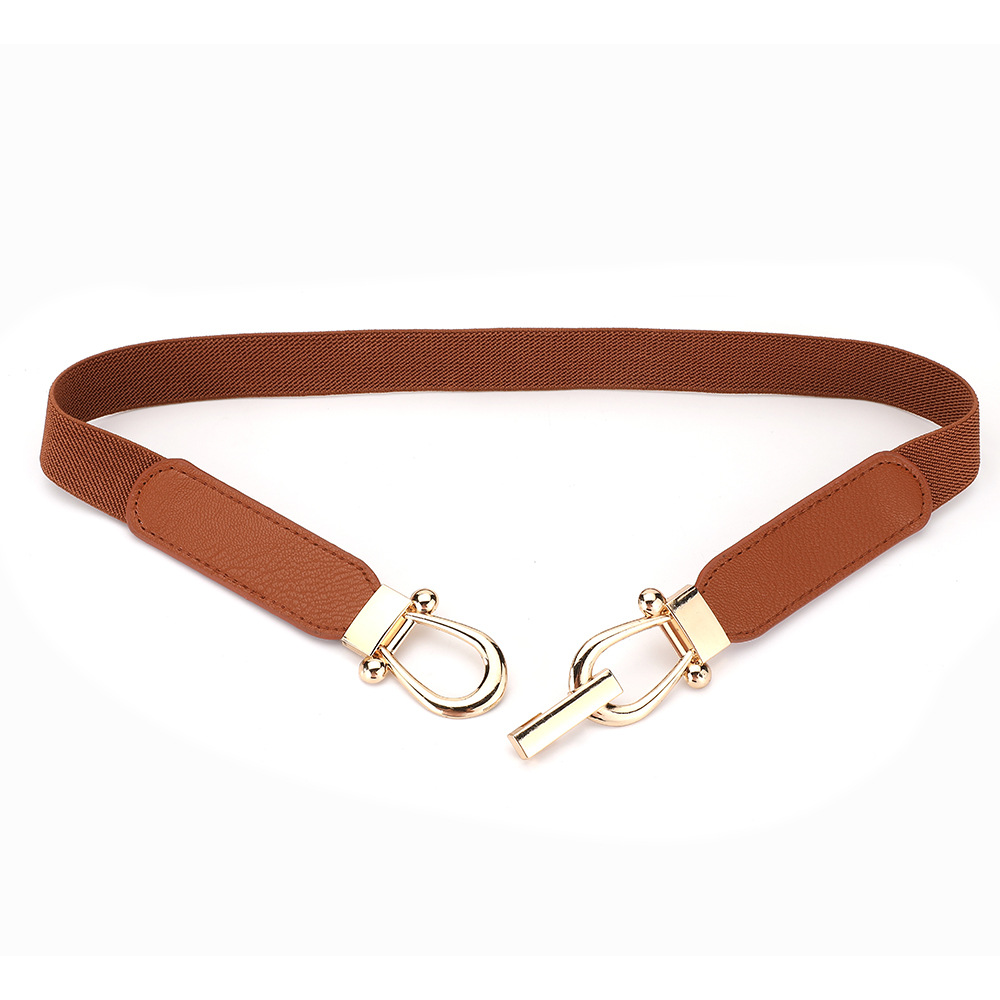 Ceinture rétro pour femme, ceinture élastique de bonne qualité, ceinture noire tendance, ceinture populaire pour robe, ceinture décorative