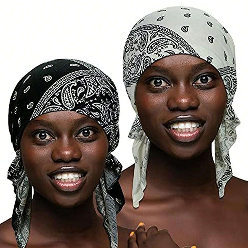 Chapeau de chimio pour femmes, Turban à la mode musulmane, couvre-chef pré-attaché, Bandana pour la perte de cheveux