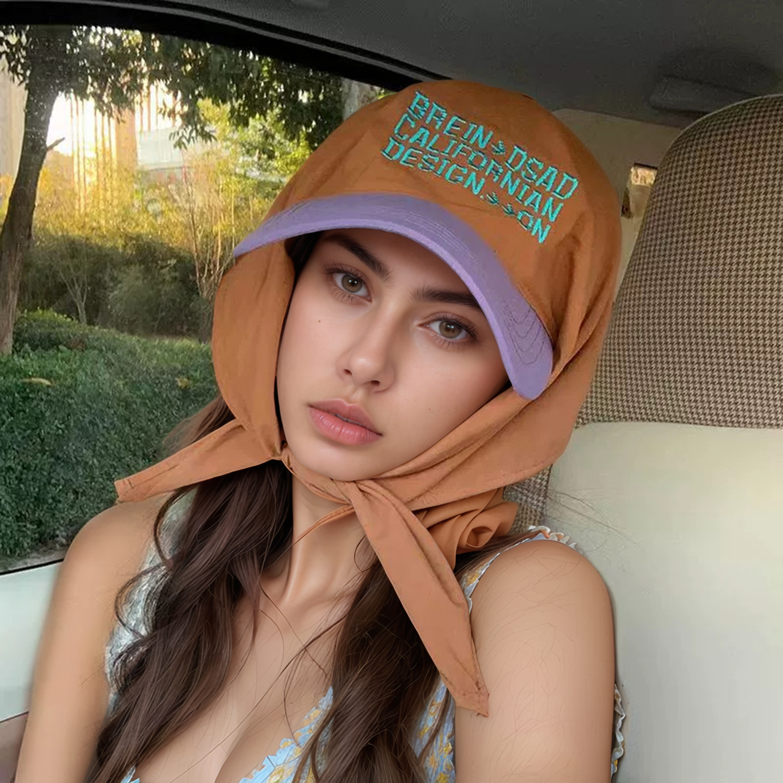 Bandana broderie casquette de Baseball auto-cravate bandeau crâne casquette bord visière foulard chapeau beau cadeau pour les amies soeurs