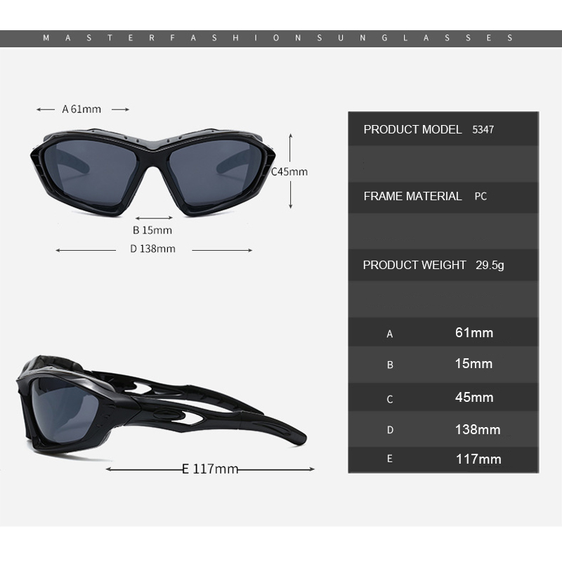 Lunettes de soleil hommes et femmes lunettes de cyclisme hommes Uv éponge lunettes de Sport en plein air coupe-vent lunettes de soleil 5347