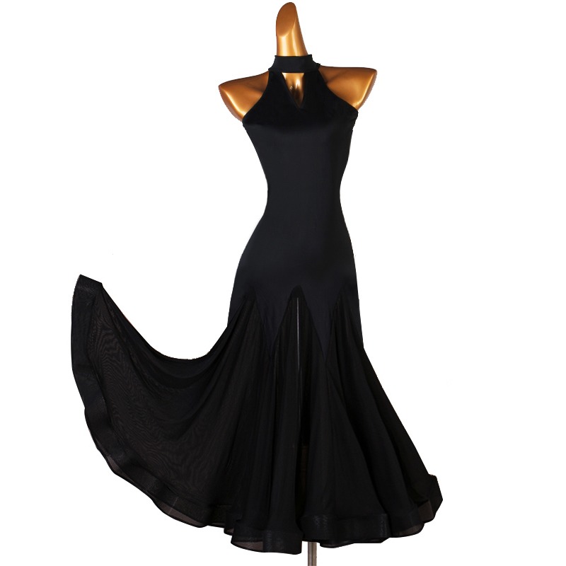 Costumes de spectacle de danse Standard pour femmes, vêtements d'entraînement élégants, robes en gaze corporelle, valse, scène de compétition de Jazz moderne pour adultes