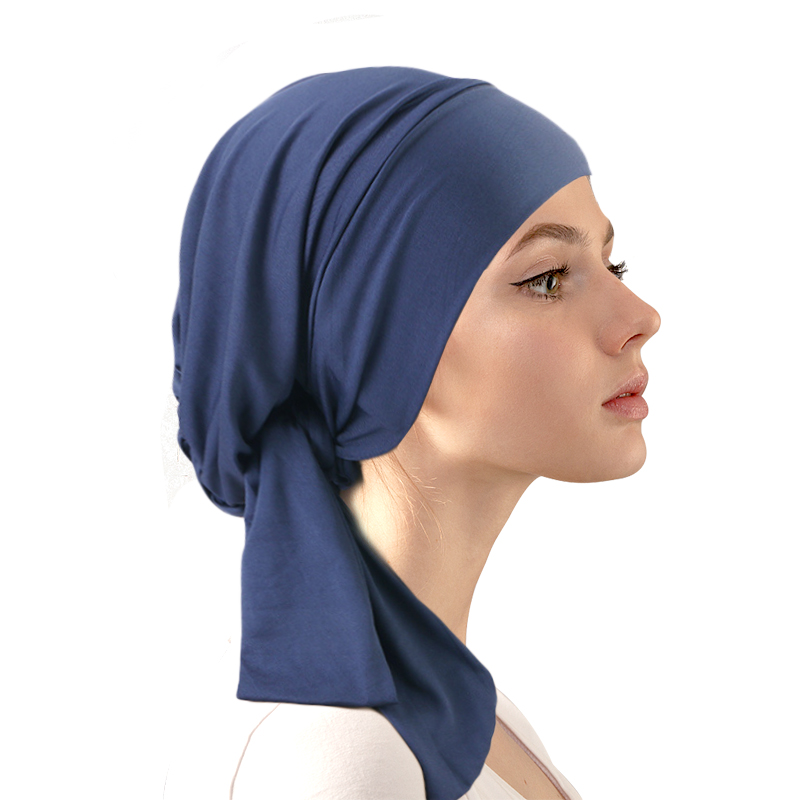 Femmes musulman Turban casquette doux extensible pré-attaché chapeau islamique foulard Turban chapeau Bonnet Turbante Mujer chimio casquette chapeaux