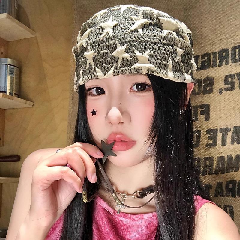Style Cool chapeaux étoile sous-culture Y2K foulard femmes Hip Hop foulard triangulaire écharpe chaude fille foulard en soie décorations de taille