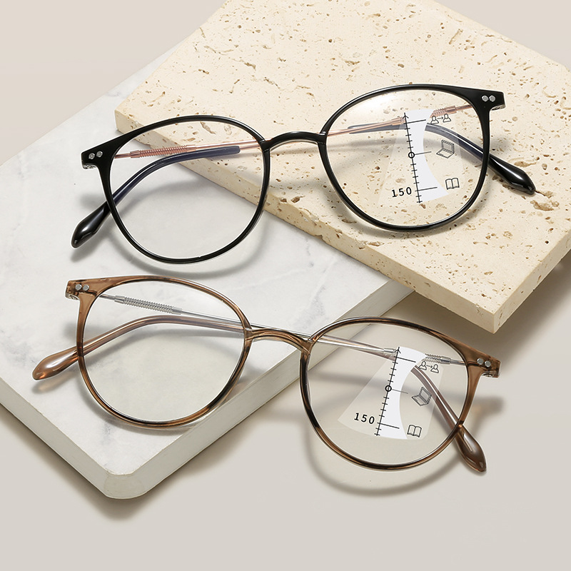 Lunettes de lecture tendance pour femmes, nouveau style rond, anti-lumière bleue, pour ordinateur, avec correction de la vue
