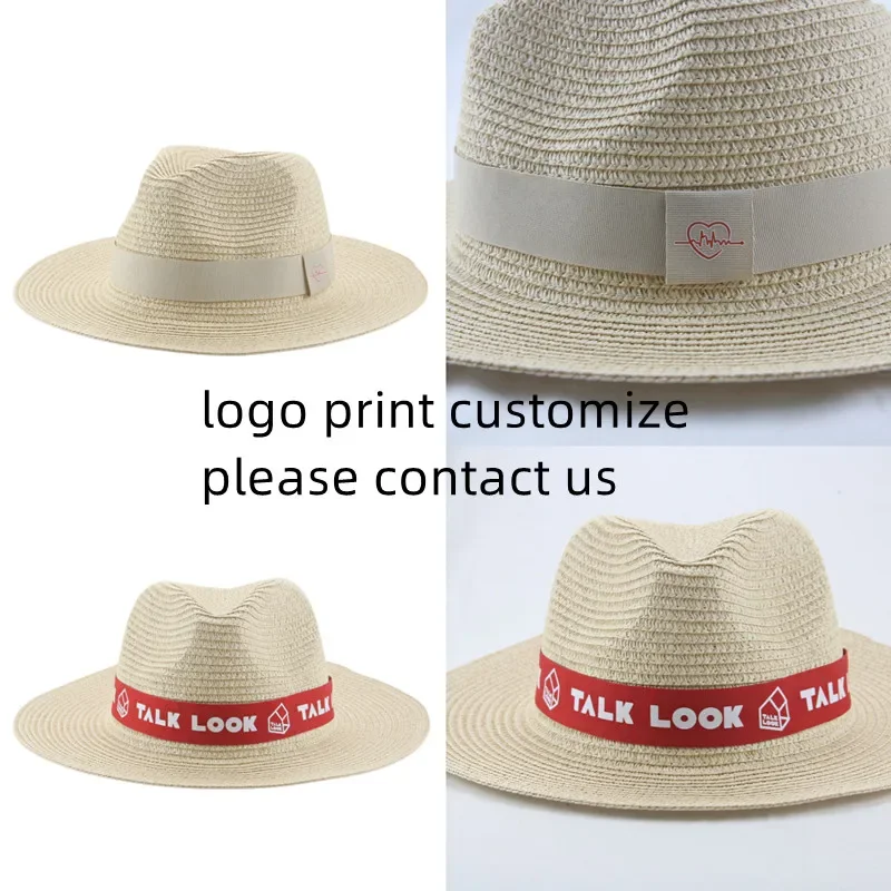 chapeau femme casquette femme chapeau de paille chapeau homme Chapeaux seau pour femmes, ruban kaki blanc, chapeaux de paille po