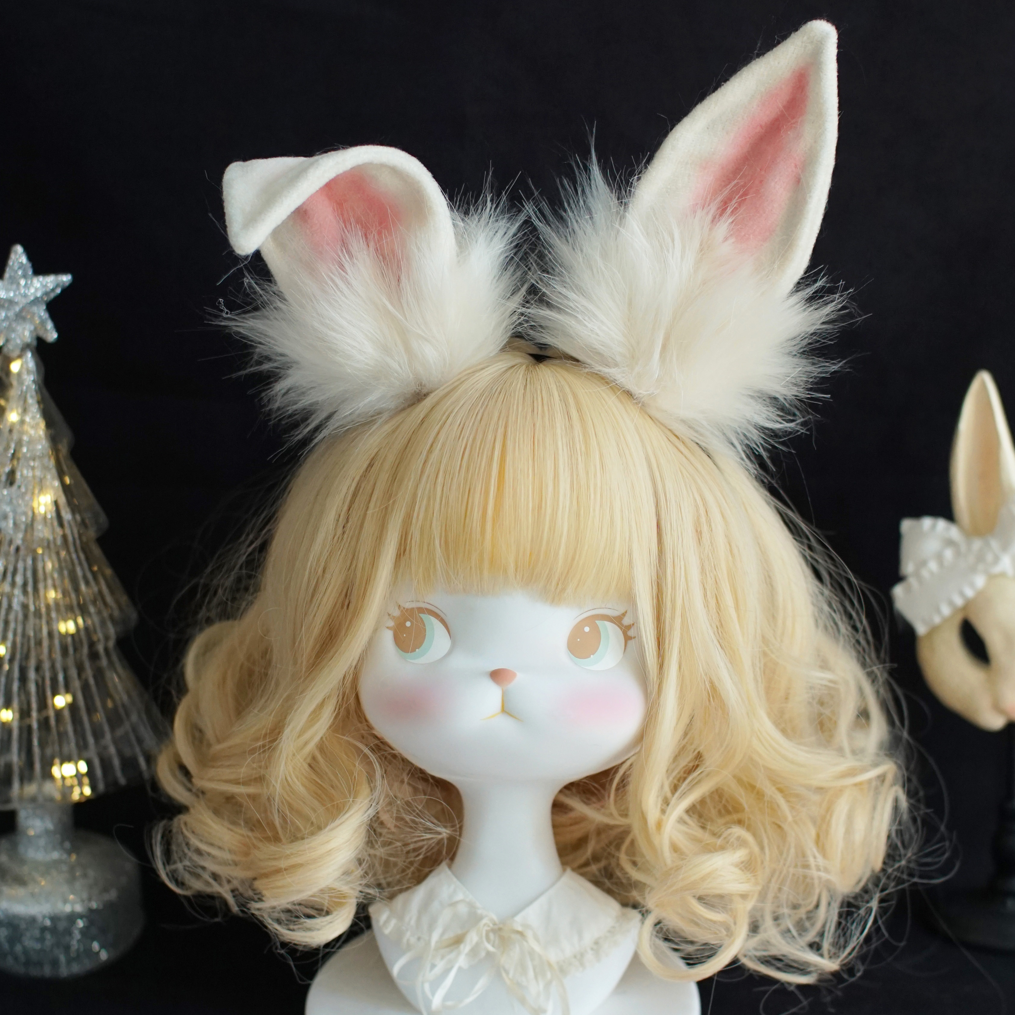 Oreilles de lapin pour cosplay, accessoires, bandeau, épingle à cheveux, oreilles de chat