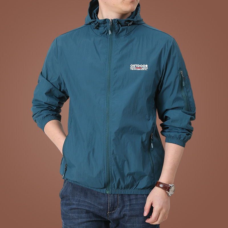 Veste de soleil d'été pour hommes, vêtements d'extérieur, manteau de peau à séchage rapide, protection solaire, cyclisme, randonnée, pêche, Camping