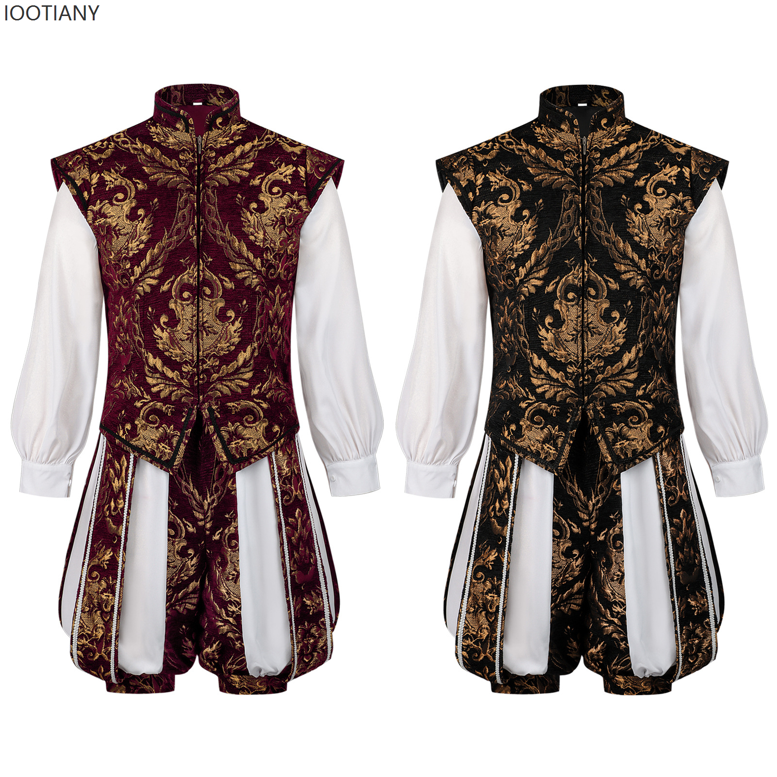 Costume de Prince Royal de la Renaissance pour Hommes, Tenue Noble Européenne Vintage, Costume de Roi Médiéval pour Spectacle, Fête, Mariage, Foire, Cosplay, Costume de Luxe