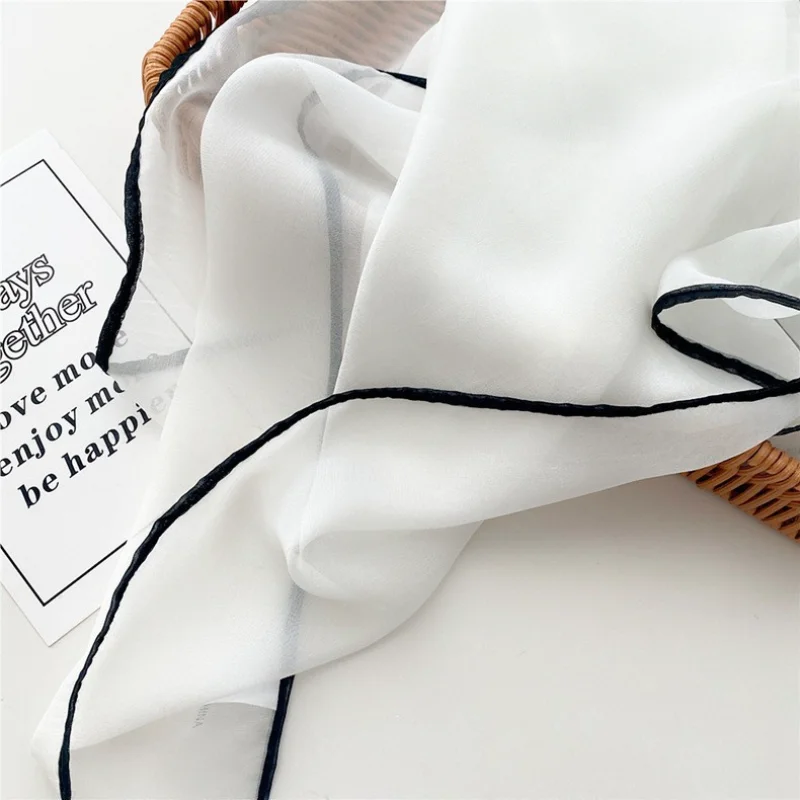 Foulard Hijab en Coton pour Femme, Petit Châle, Bandana, Carré, Bandeau