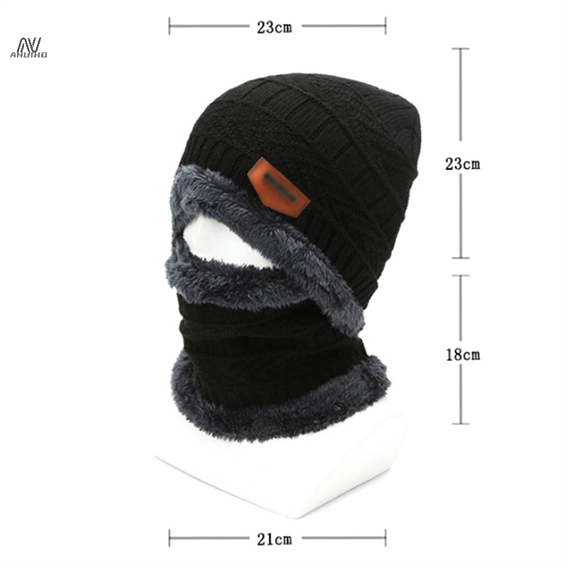 Bonnet d'hiver en tricot doux pour hommes et femmes, écharpe Smile, bonnet chaud, UNIS issant, plus velours, adt