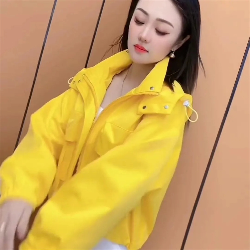 Veste à capuche ample pour femme coréenne, manteau court Stormtrooper, mode loisirs, manches longues, vêtements d'extérieur, printemps automne