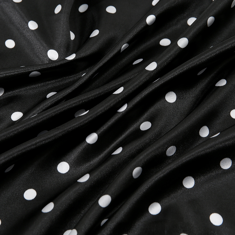 Foulard carré 90 cm imprimé à pois en satin de soie, châle, hijab pour femme musulmane, foulard pour cheveux, bandeau de mode pour femme, turban fin pour femme