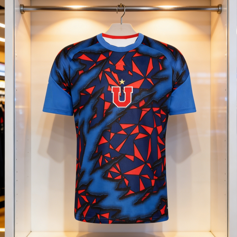 NOUVEAU Maillot de football Universidad De Chile U Ensemble assorti pour la famille Imprimé Respirant Séchage rapide T-shirt de football pour hommes, femmes et enfants